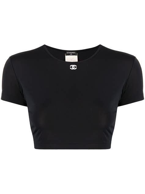 chanel crop top shirt|pre owned chanel shirts.